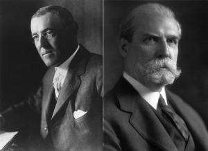 Woodrow Wilson and Charles Evan Hughes