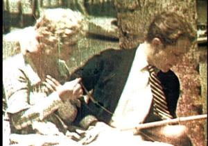 A scene from The Gulf Between, an early color film
